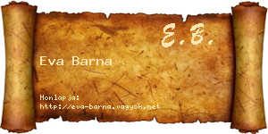 Eva Barna névjegykártya