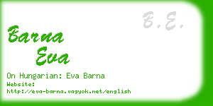 barna eva business card